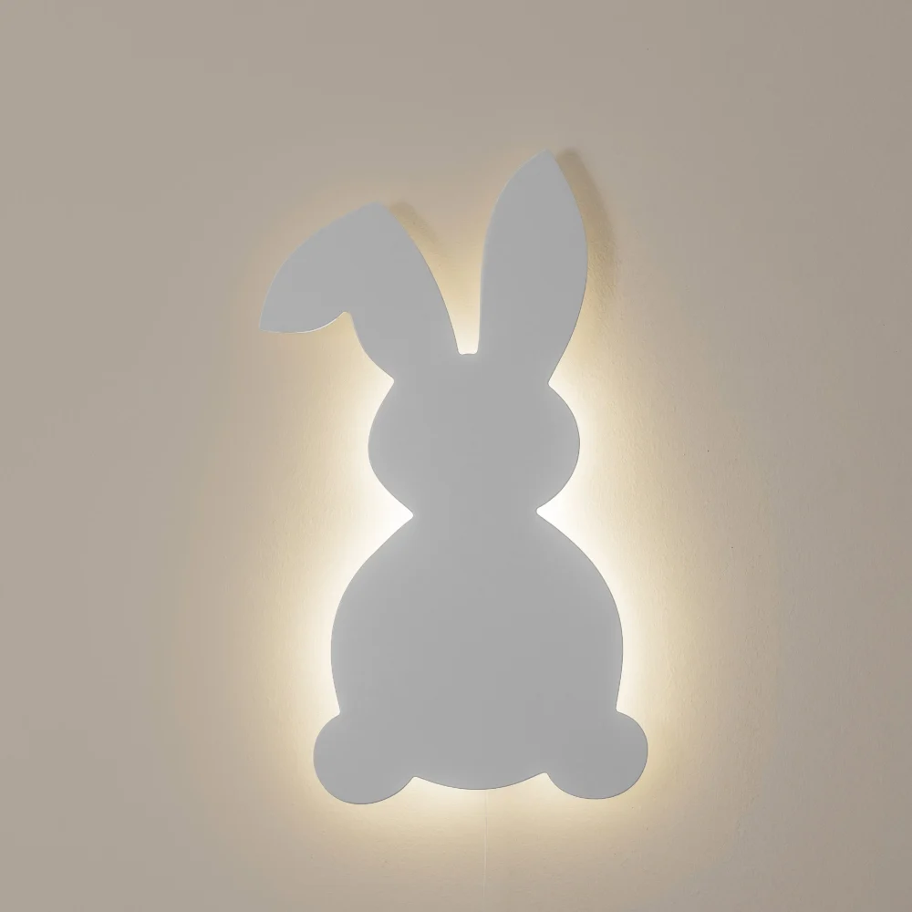 Šiltą LED šviesą skleidžiantis šviestuvas vaikų kambariui KIŠKIS